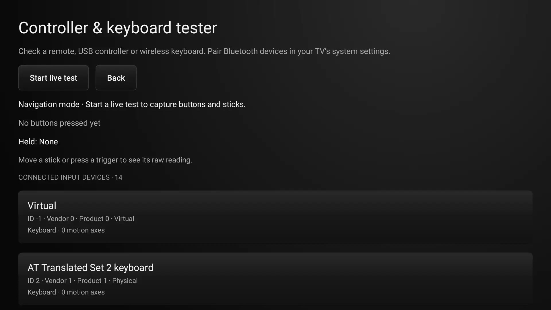 FireSpot controller and keyboard diagnostics