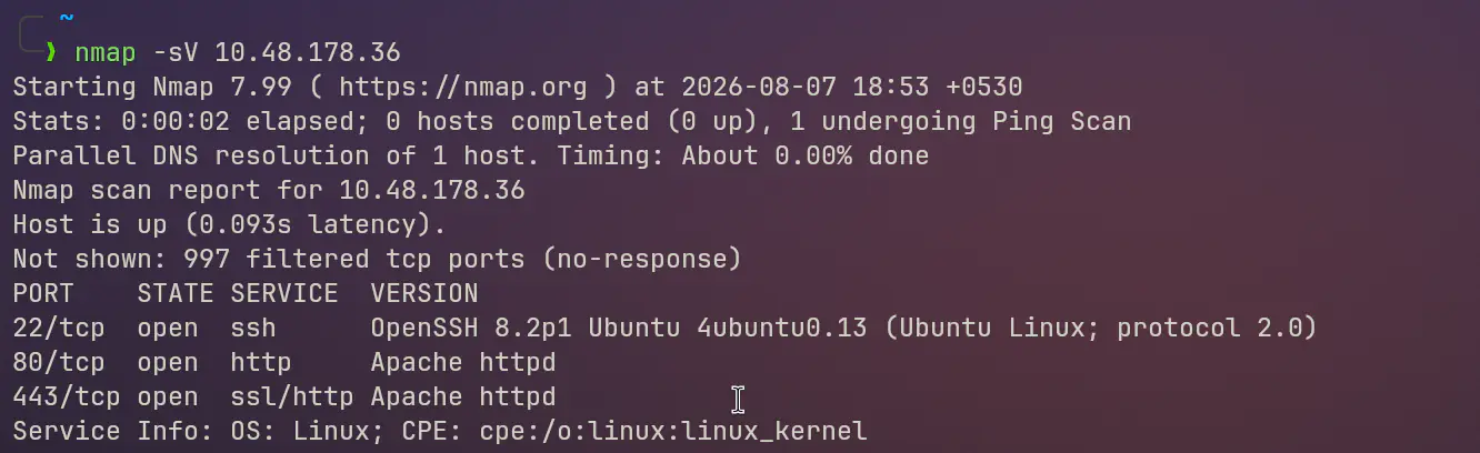 Nmap Scan Result