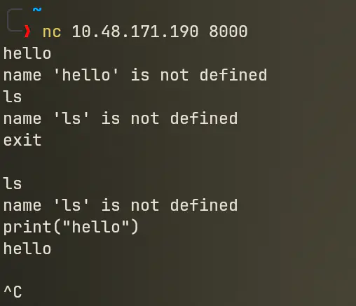 GET Error in Python Environment